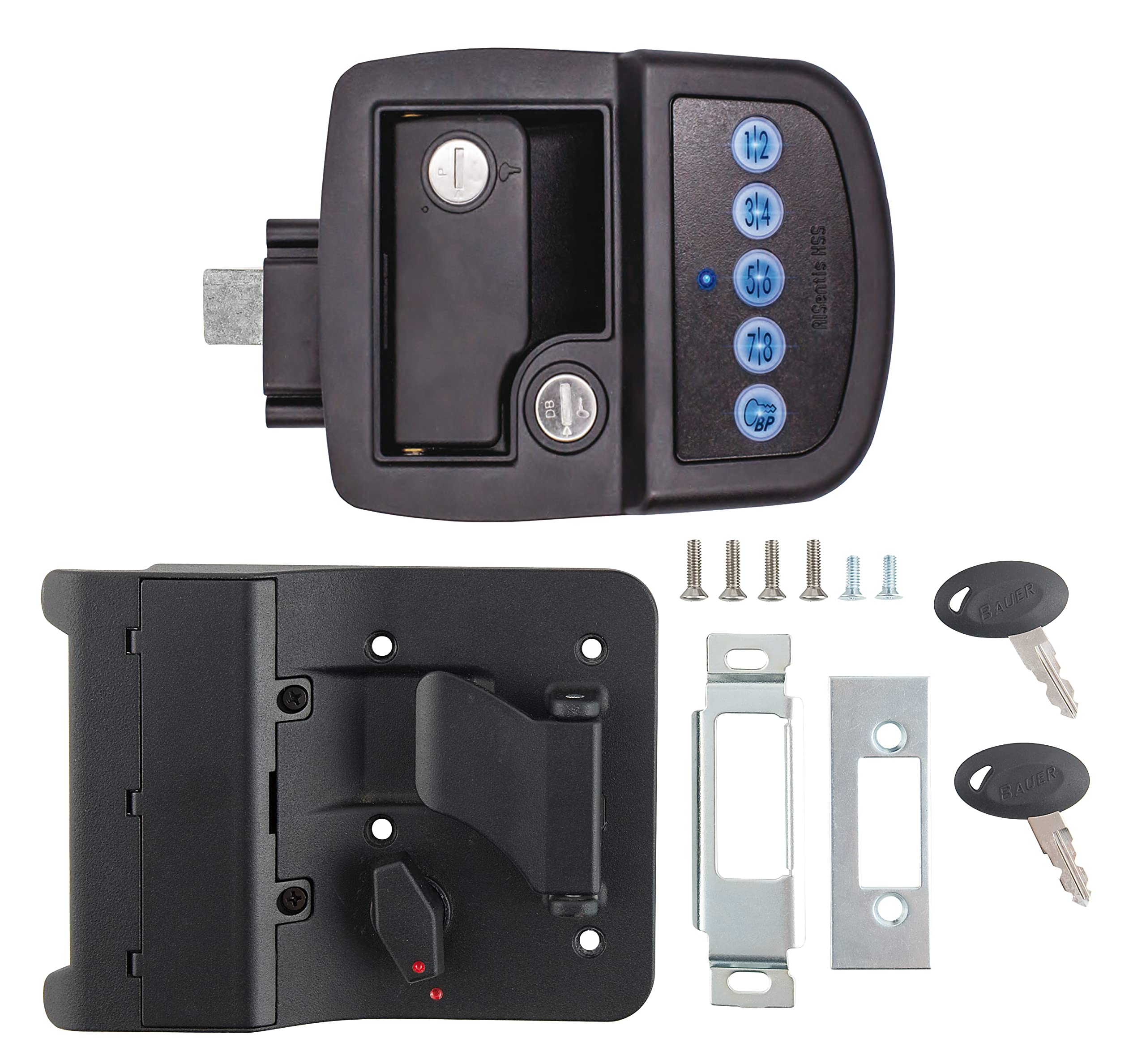 AP Products Bauer AP Products 013-5091 Keyed-A-Like Bluetooth Electric Towable Lock - RH,Black - Outdoor Depot
