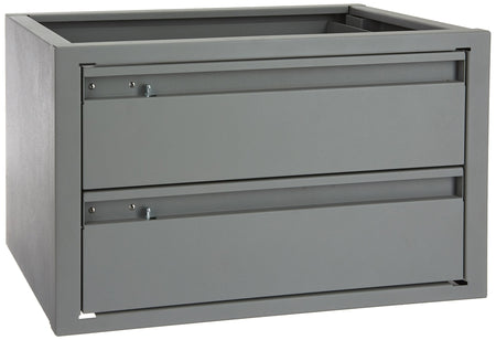 Kargo Master Kargo Master 40070 Grey 20" W x 12" H x 13.5" D Steel 2 Drawer Cabinet - Outdoor Depot