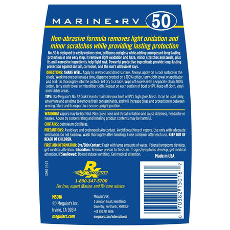 Meguiar's Meguiar's Marine/RV Once Step Cleaner Wax M5016 - Professional-Grade Marine and RV Cleaner, Polish - Outdoor Depot