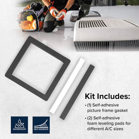 Camco Camco 14-Inch x 14-Inch Camper Roof A/C Gasket Kit - Features a Waterproof Compression Seal, - Outdoor Depot