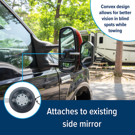Camco Camco Tow-N-See Mirror | Features Quick and Simple Installation & Attaches to Existing Side Mirror | - Outdoor Depot