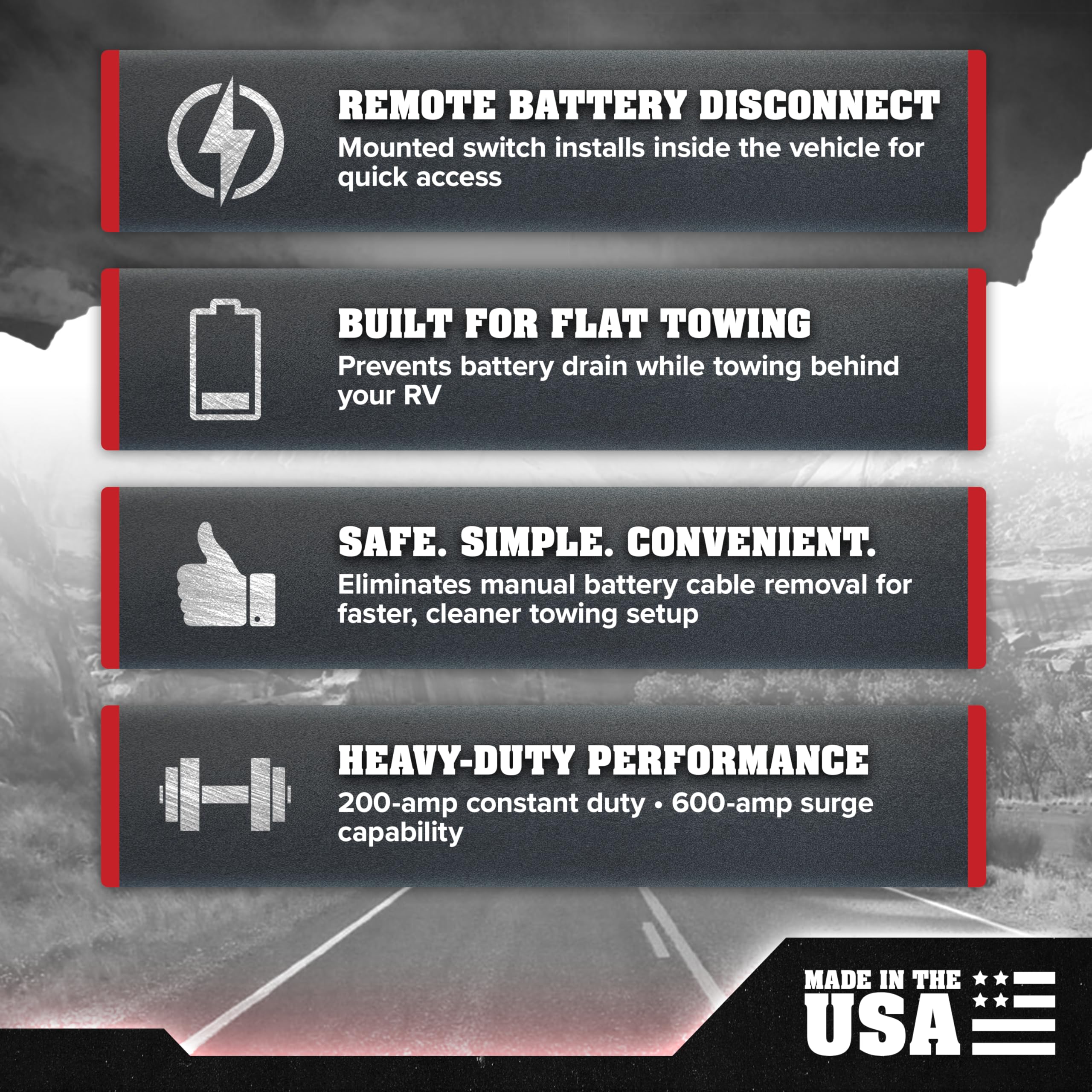 Roadmaster Roadmaster 766 Remote Battery Disconnect Compatible with Most RV & Towed Vehicle Applications | - Outdoor Depot