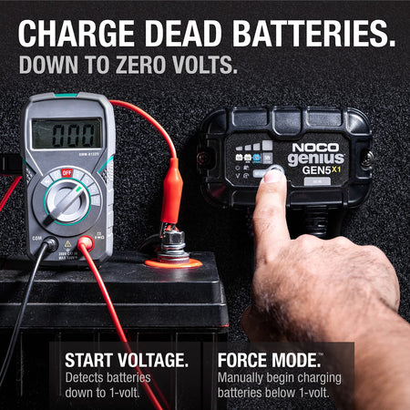 NOCO NOCO Genius GEN5X1: 1-Bank, 5A Onboard Battery Charger - 5A Per Bank, 12V Waterproof Marine Charger - Outdoor Depot
