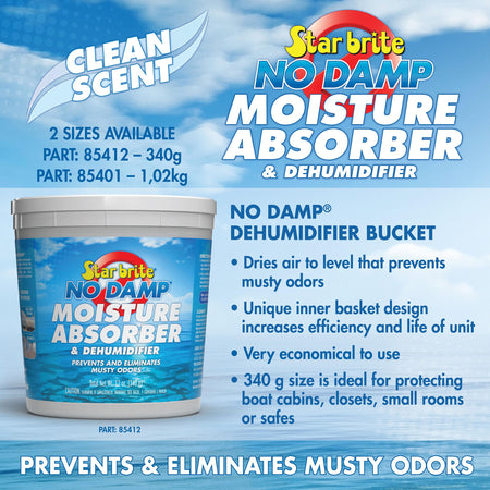 STAR BRITE STAR BRITE No Damp Moisture Absorber & Dehumidifier - Simple, Portable, Humidity Control for - Outdoor Depot