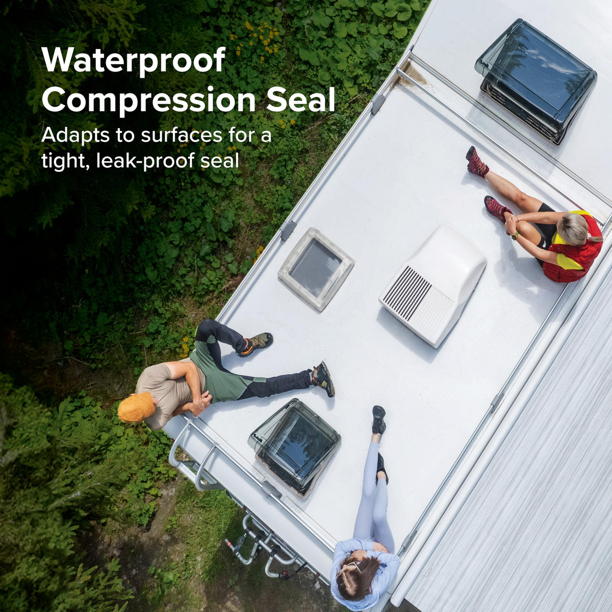 Camco Camco 14-Inch x 14-Inch Camper Roof A/C Gasket Kit - Features a Waterproof Compression Seal, - Outdoor Depot