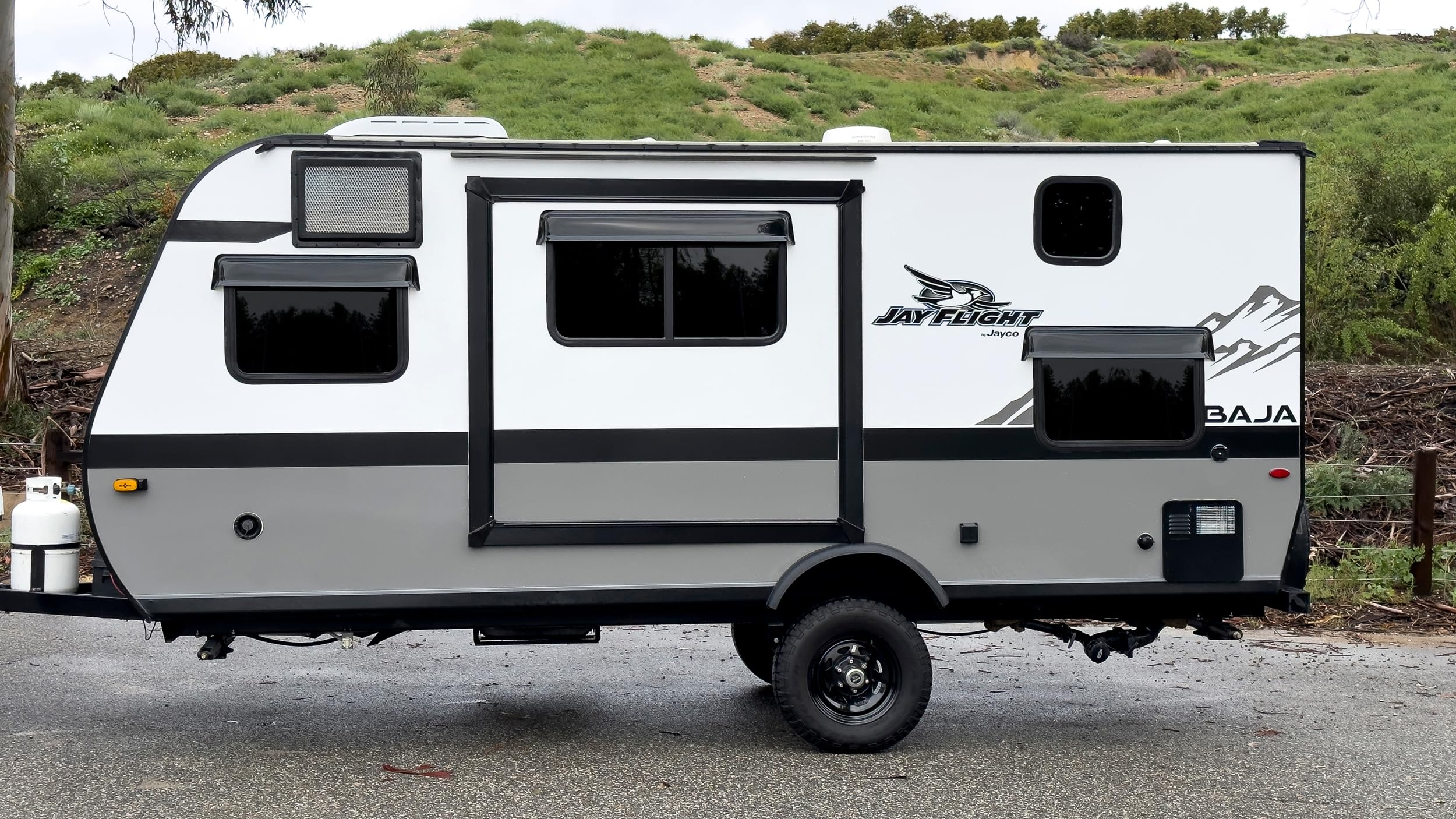GT Styling RainBlade RV Window Deflector and Sun Visor (Fits 32-37 inch Wide Window) Smoke - Outdoor Depot