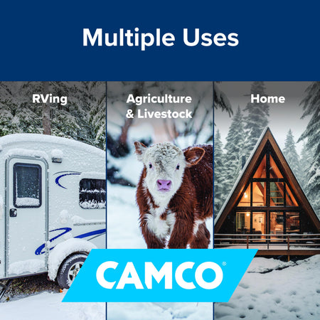 Camco Camco 50-foot Heated Water Hose for RV — Prevents Freezing Down to -20° — Certified For Drinking Water - Outdoor Depot