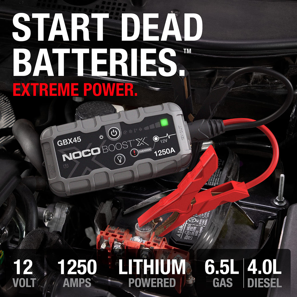 NOCO NOCO Boost X GBX45: 1250A UltraSafe Jump Starter – 12V Lithium Battery Booster Pack, Portable Jump Box, - Outdoor Depot
