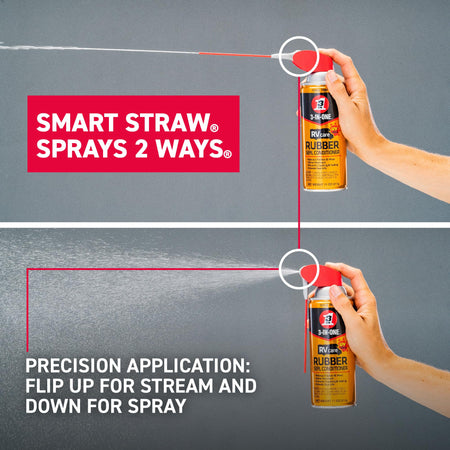 3-IN-ONE 3-IN-ONE RVcare Rubber Seal Conditioner with SMART STRAW SPRAYS 2 WAYS, 11 OZ - Outdoor-Depot.us