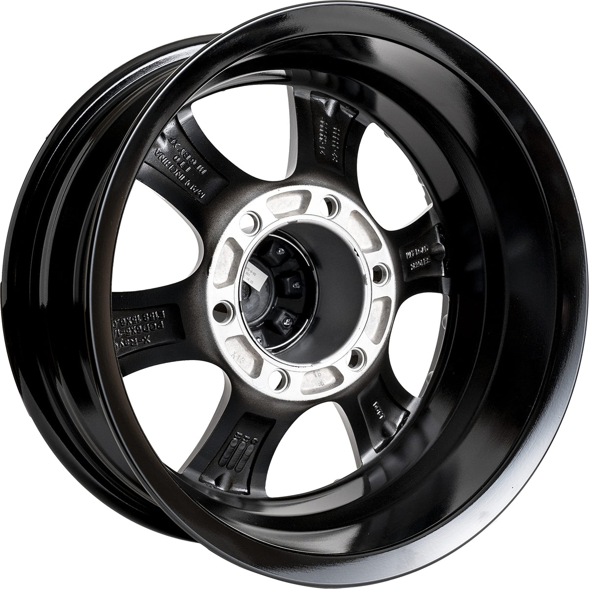 Taskmaster Components Viking Series 15 x 6 6x5.5 Black Machined Lip and Face Aluminum Trailer Wheel Rim - Outdoor Depot