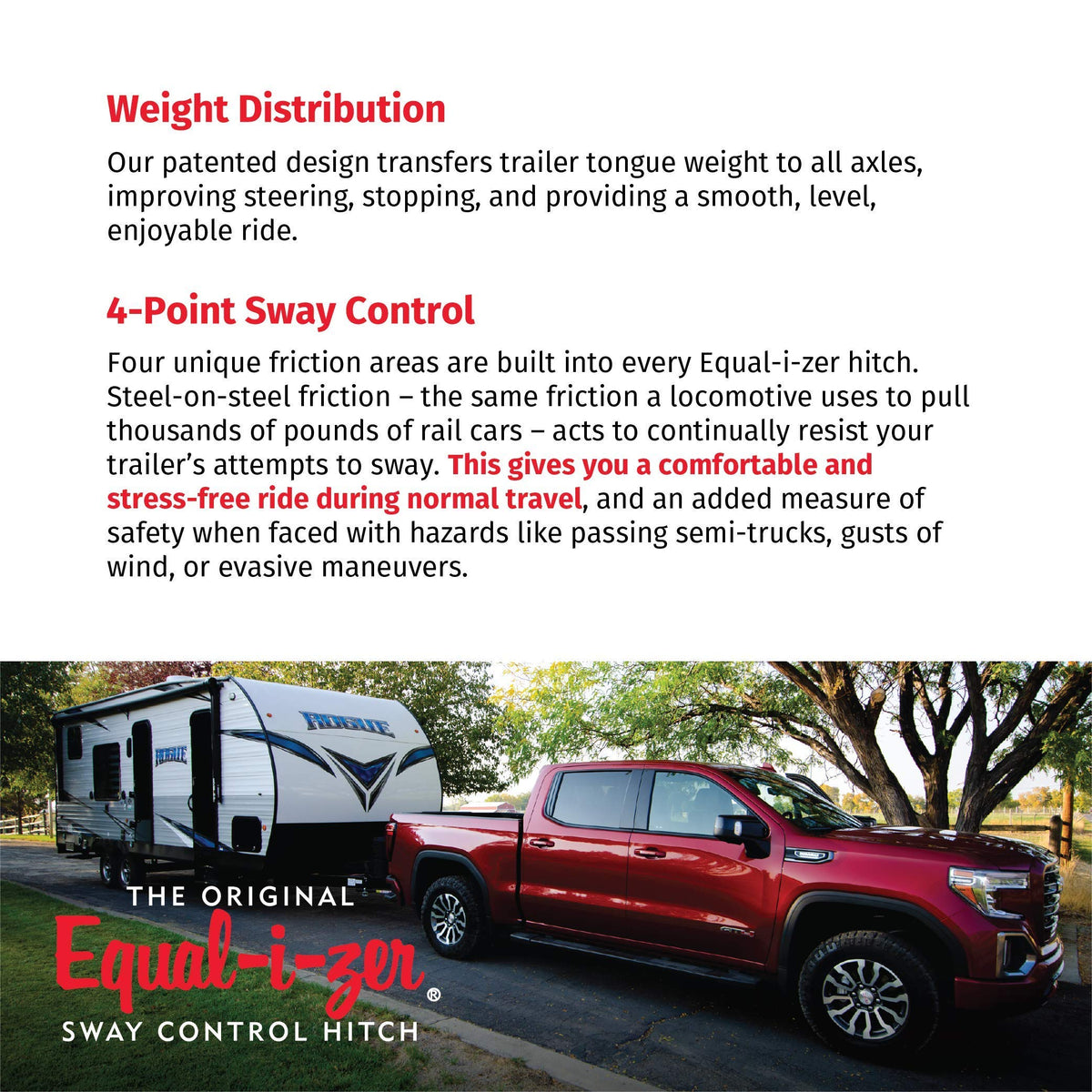 Equal-i-zer Equal-i-zer 4-point Sway Control Hitch, 90-00-0600, 6,000 Lbs Trailer Weight Rating, 600 Lbs - Outdoor Depot