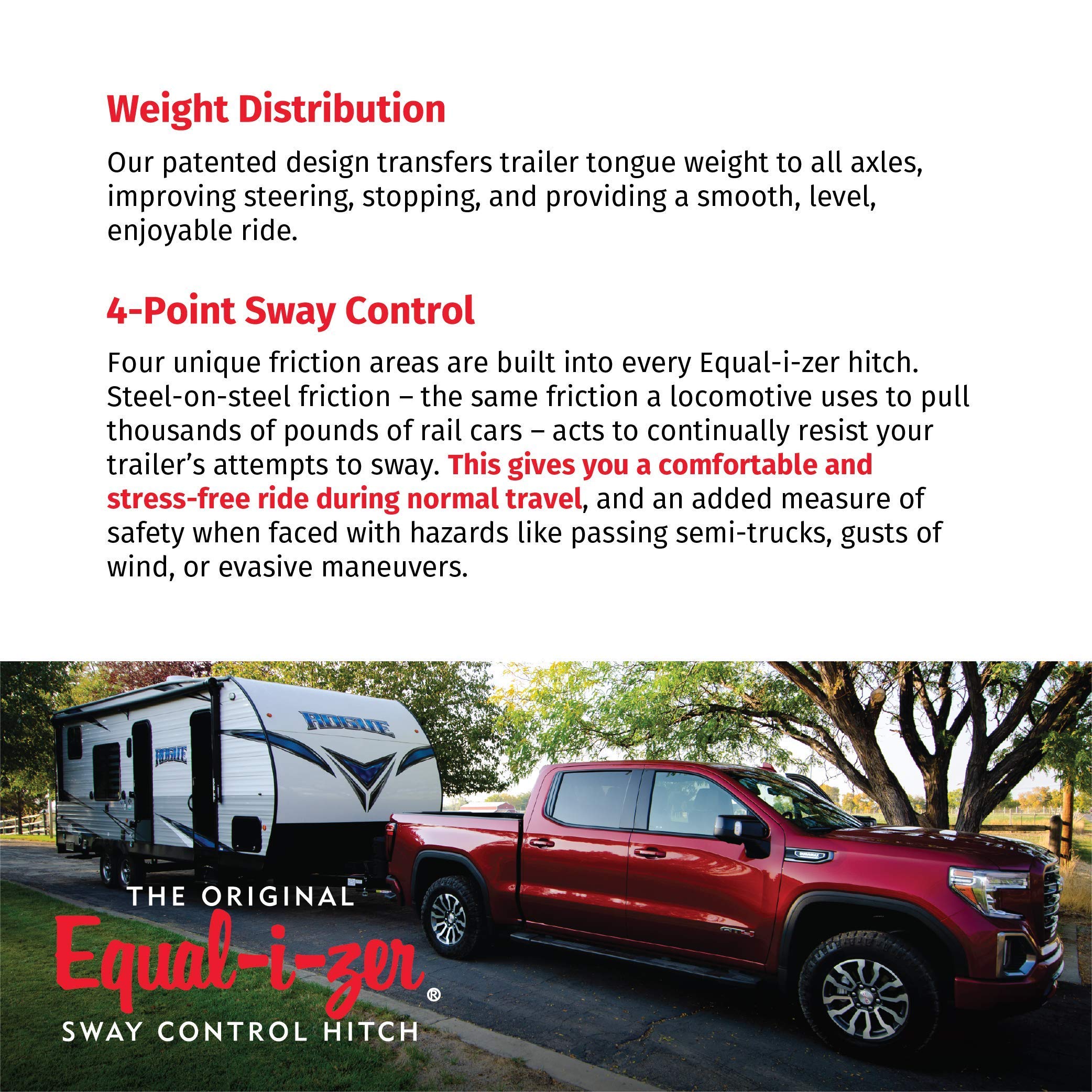 Equal-i-zer Equal-i-zer 4-point Sway Control Hitch, 90-00-1001, 10,000 Lbs Trailer Weight Rating, 1,000 Lbs - Outdoor Depot