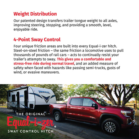 Equal-i-zer Equal-i-zer 4-point Sway Control Hitch, 90-00-1600, 16,000 Lbs Trailer Weight and 1,600 Lbs - Outdoor Depot