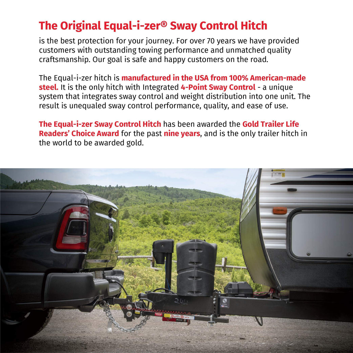 Equal-i-zer Equal-i-zer 4-point Sway Control Hitch, 90-00-1400, 14,000 Lbs Trailer Weight Rating, 1,400 Lbs - Outdoor Depot