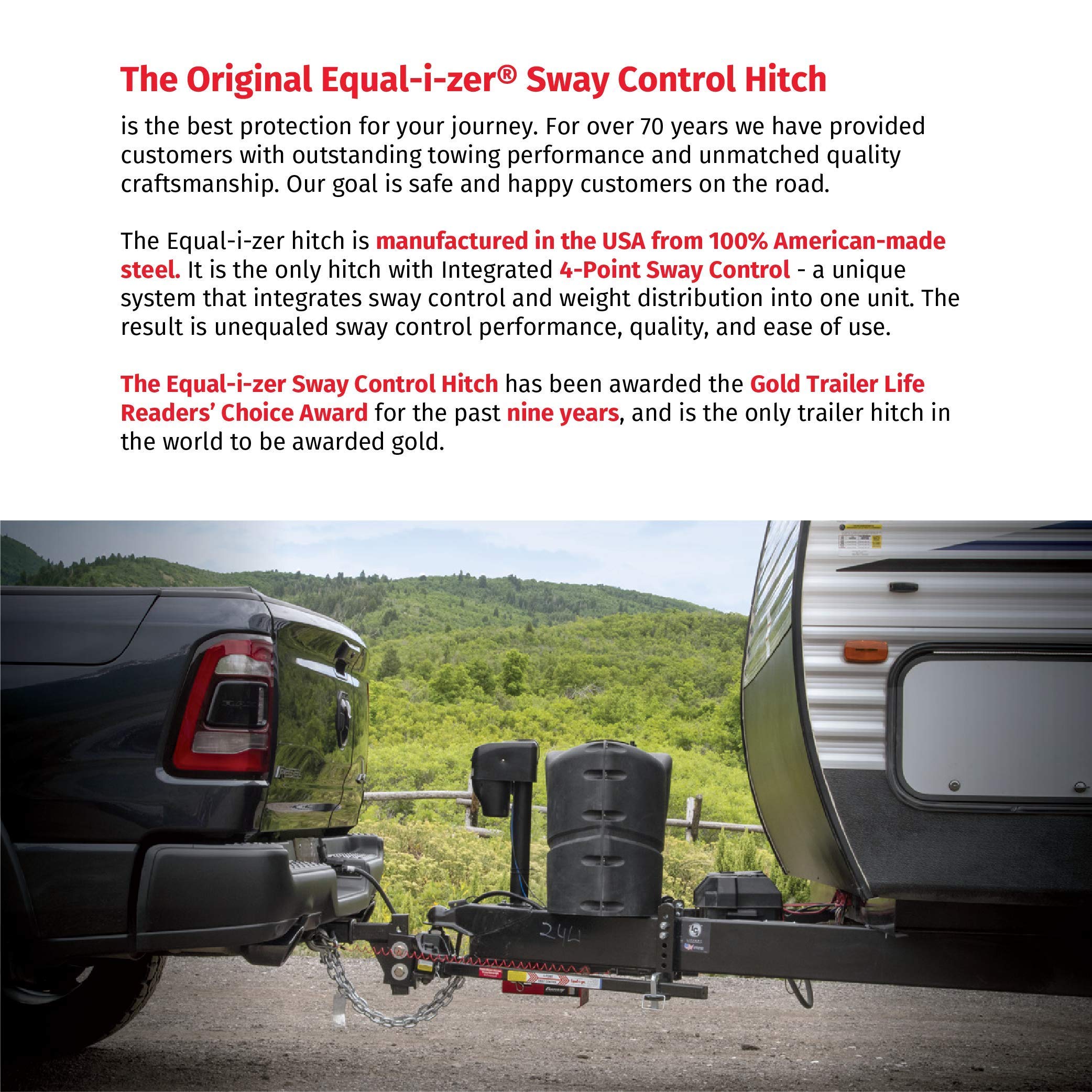 Equal-i-zer Equal-i-zer 4-point Sway Control Hitch, 90-00-0600, 6,000 Lbs Trailer Weight Rating, 600 Lbs - Outdoor Depot