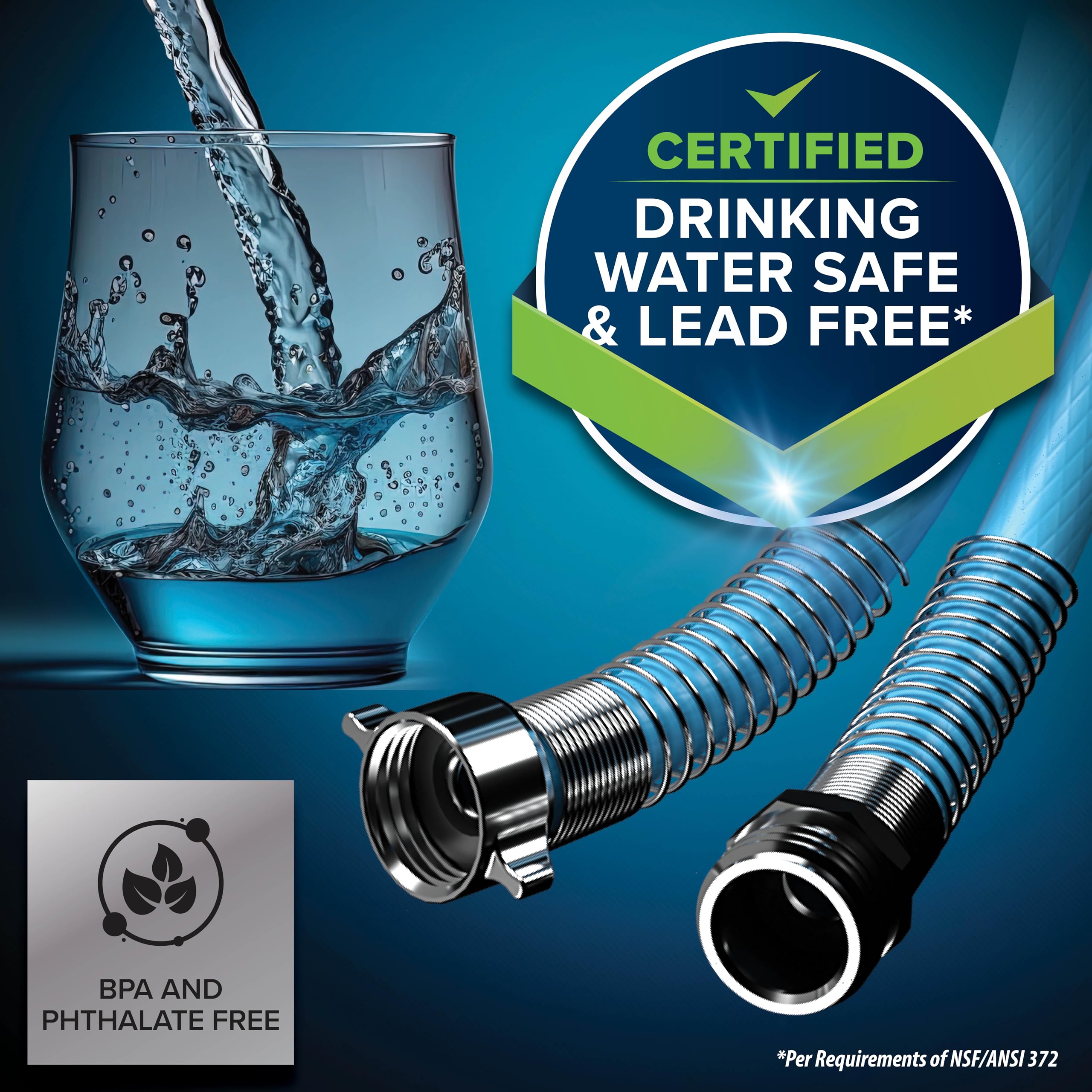 Camco Camco EvoFlex 25-Foot Drinking Water Hose | Features an Extra Flexible Construction | Stainless Steel - Outdoor Depot