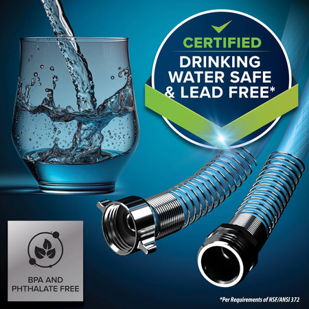 Camco Camco EvoFlex 25-Foot Drinking Water Hose | Features an Extra Flexible Construction | Stainless Steel - Outdoor Depot