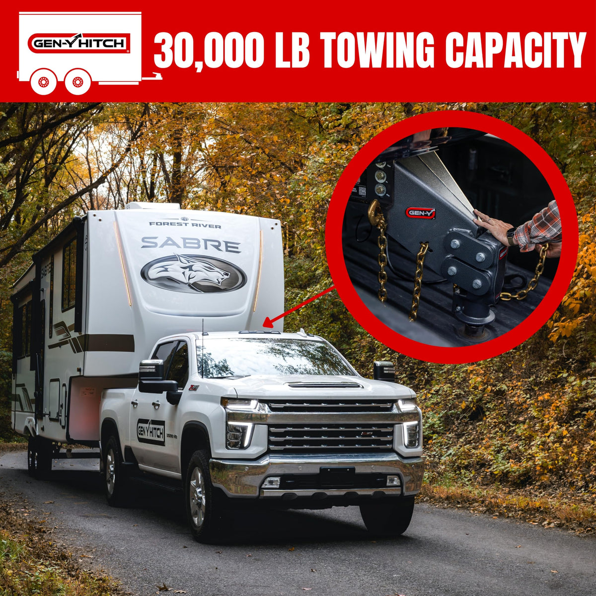GEN-Y Hitch GEN-Y Hitch Fifth Wheel to Gooseneck SnapLatch Coupler - 1,500 LBS - 4,500 LBS Pin Weight Range - Outdoor Depot