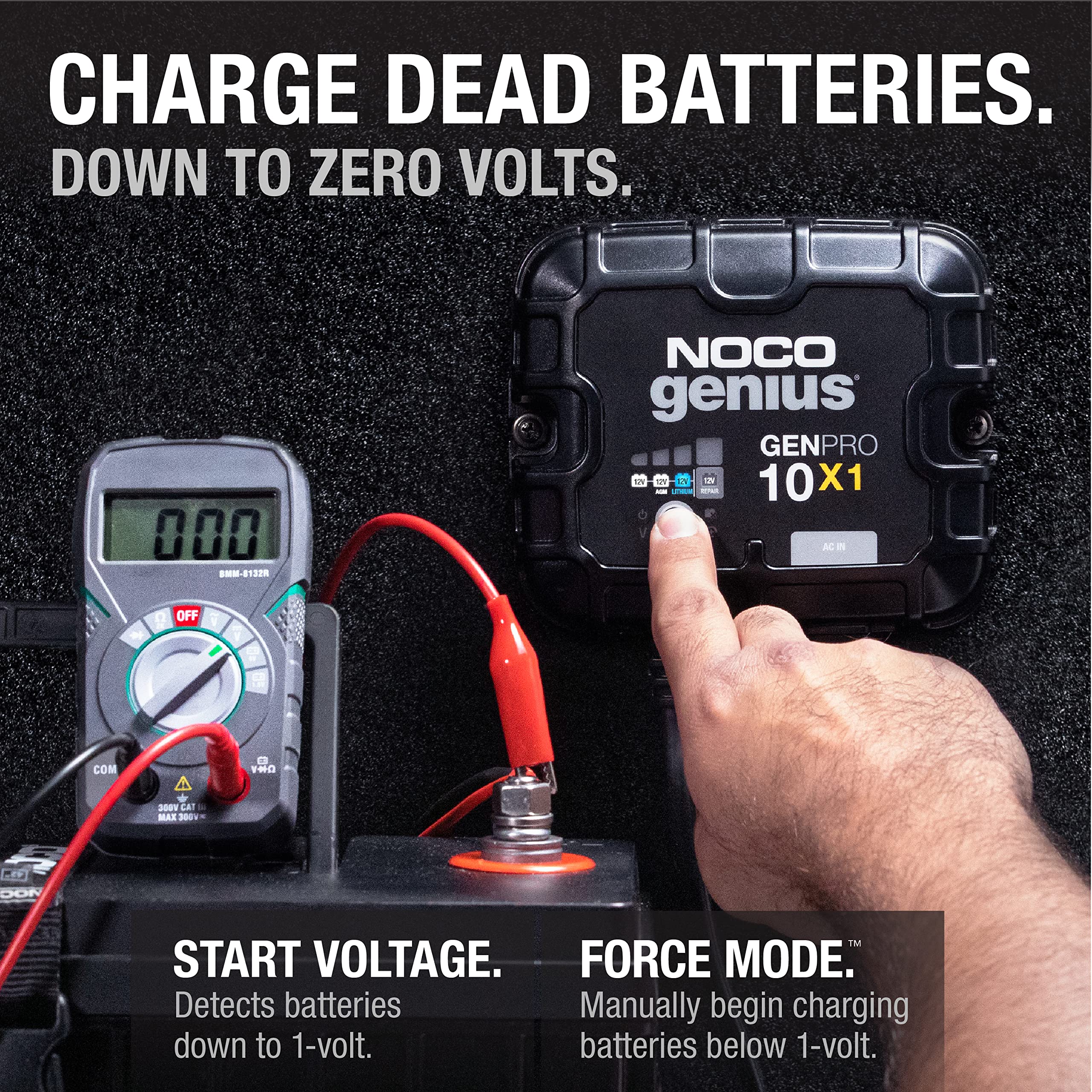NOCO NOCO Genius GENPRO10X1: 1-Bank, 10A Onboard Battery Charger - 10A Per Bank, 12V Waterproof Marine - Outdoor Depot