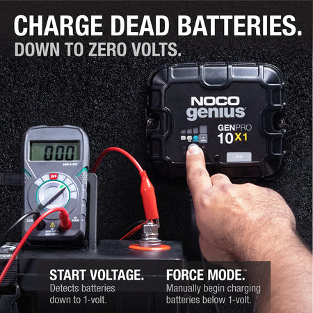 NOCO NOCO Genius GENPRO10X1: 1-Bank, 10A Onboard Battery Charger - 10A Per Bank, 12V Waterproof Marine - Outdoor Depot