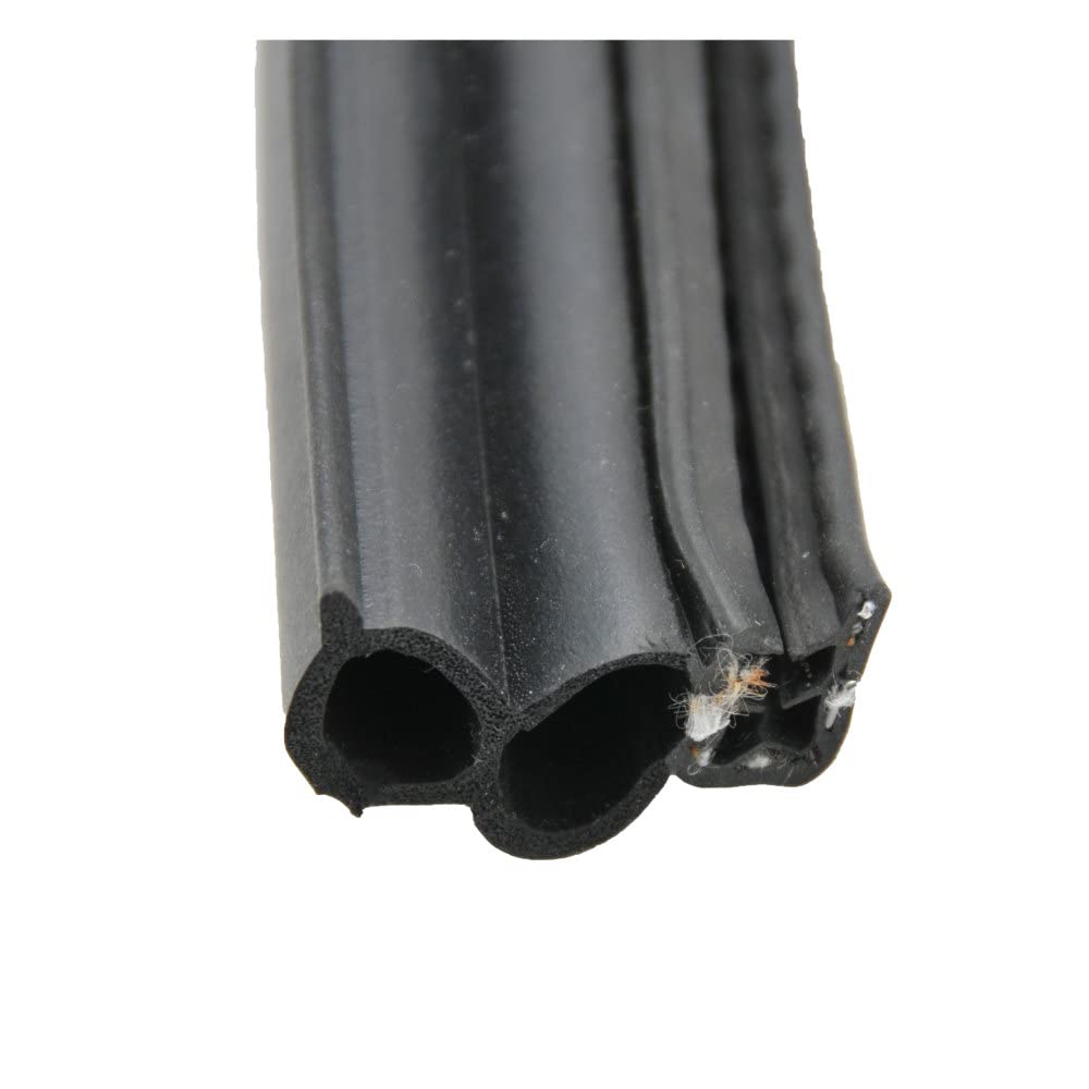 AP PRODUCTS 018-181-BB 0121.2137 Slide Double Bulb Seal with Slide-On Clip, Black, 1.5 In...