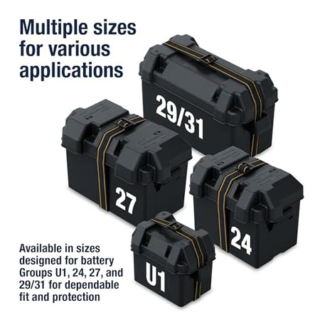 ATTWOOD MARI 90821 BATTERY BOX-BLK SM