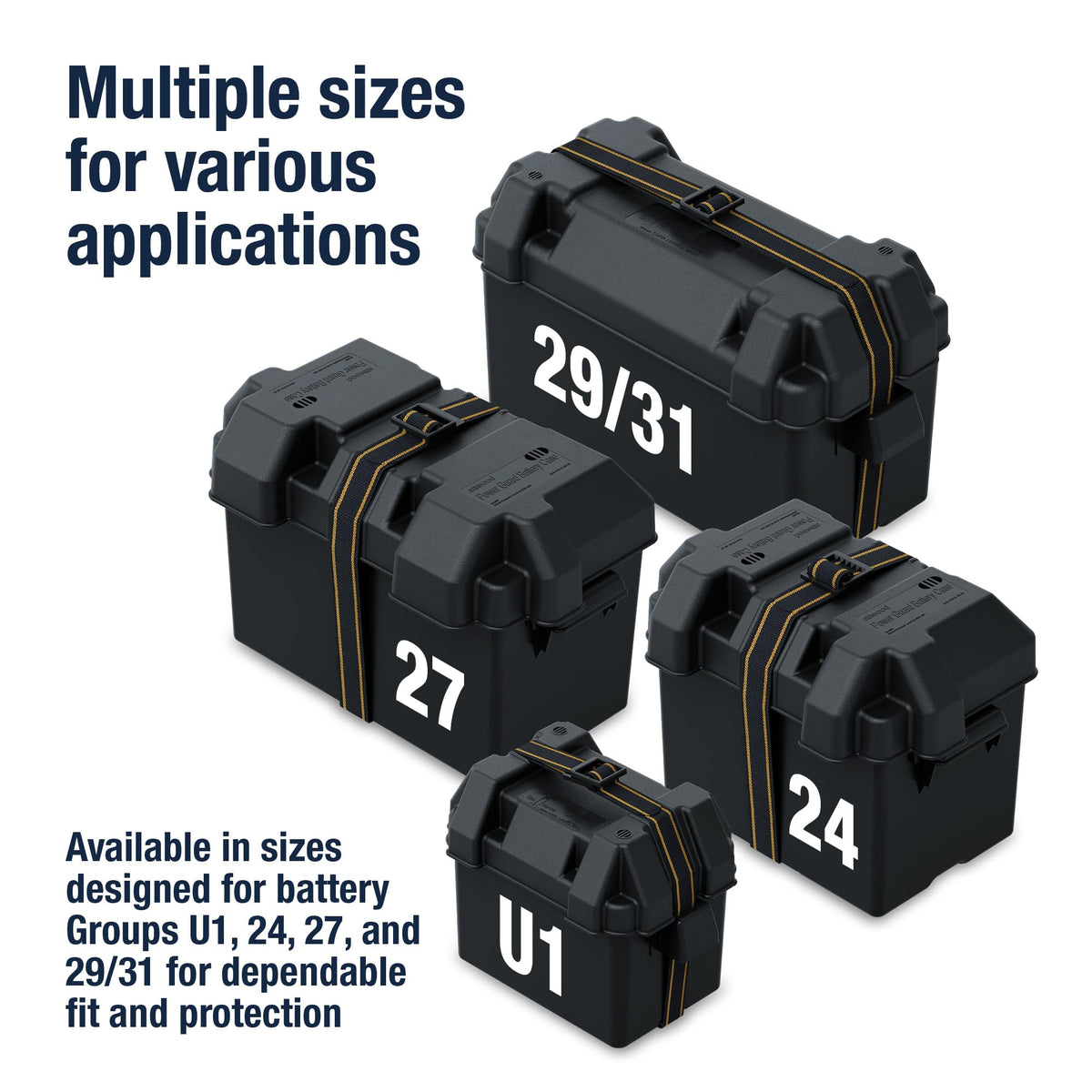 ATTWOOD MARI 90821 BATTERY BOX-BLK SM