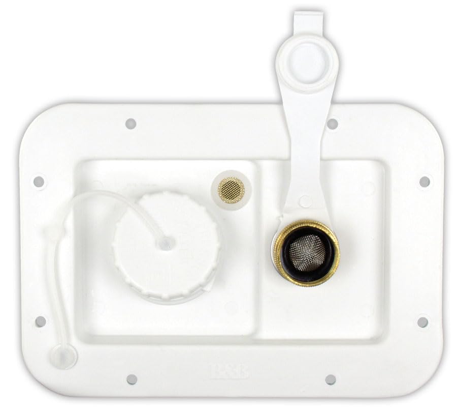 B&B MOLDERS 94224 City/Gravity Dish Brass CV, Polar White RV & Camper