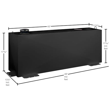 BETTER BUILT 29211584 Steel Transfer Fuel Tank - 36-Gallon, Rectangular, Black, Model Number