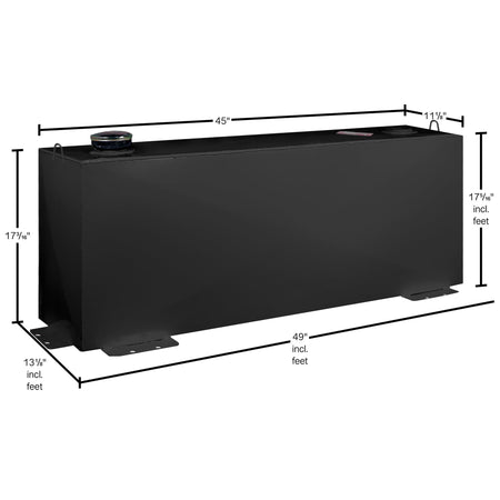 BETTER BUILT 29211584 Steel Transfer Fuel Tank - 36-Gallon, Rectangular, Black, Model Number