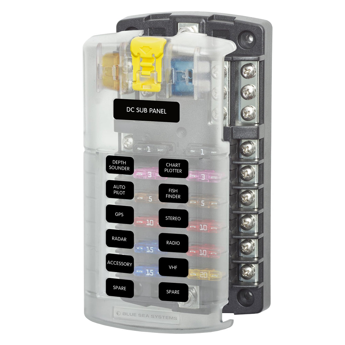 BLUE SEA 5026BSS FUSE BLOCK ST BLADE 12CIR