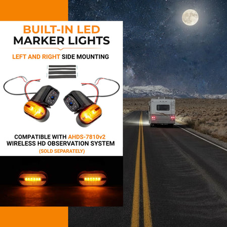 BRAND MOTION AHDS7812 WIRELESS HD SIDE MARKER LIGHT CAMER