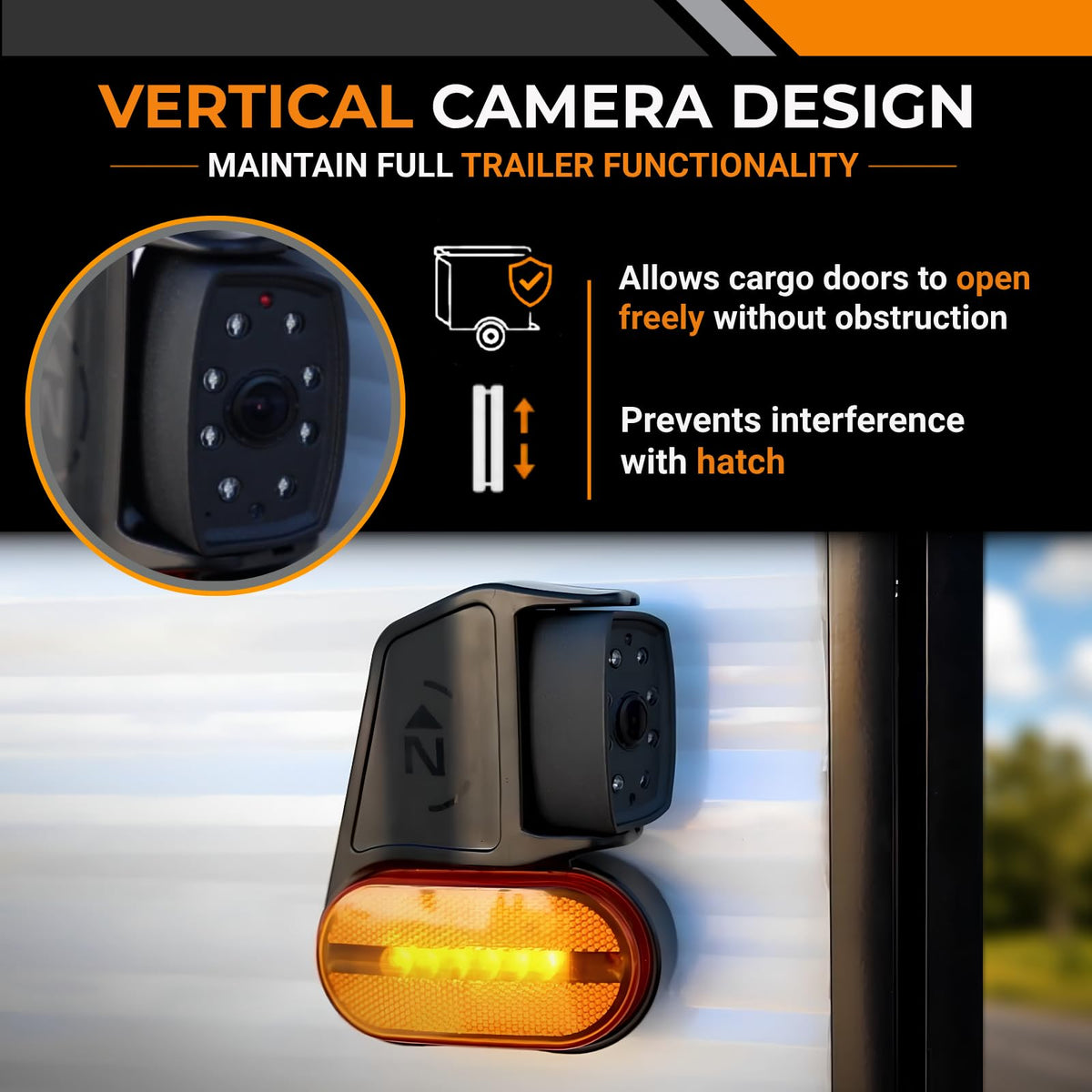 BRAND MOTION AHDS7812 WIRELESS HD SIDE MARKER LIGHT CAMER