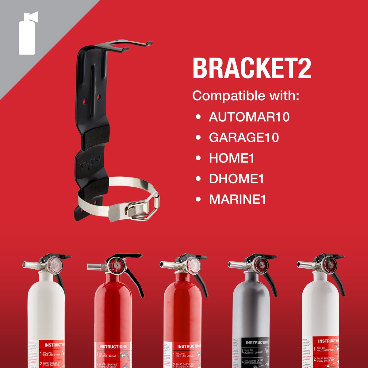 BRK ELECTRON BRACKET2 HD BRACKET FOR 2.5LB EXTINGUISHER