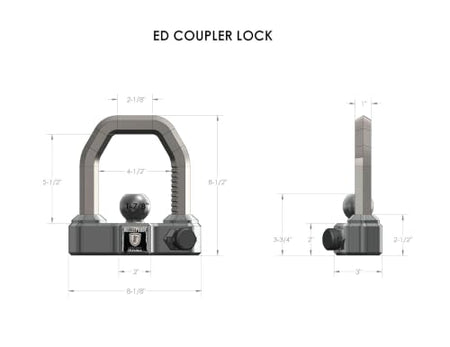 BULLETPROOF EDCOUPLER Hitches - Extreme Duty Trailer Coupler Lock - Universal Trailer Loc...