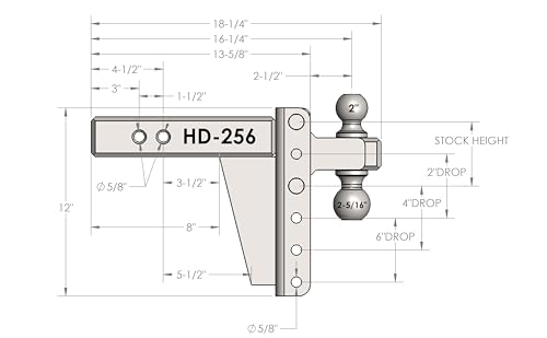 BULLETPROOF HD256 2.5' HEAVY DUTY 6' DROP/RISE