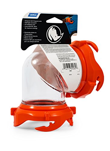 CAMCO 39485 Rhino 90-Degree RV Tote Tank Adapter - Features Clear Low-Profile 9... RV & Camper