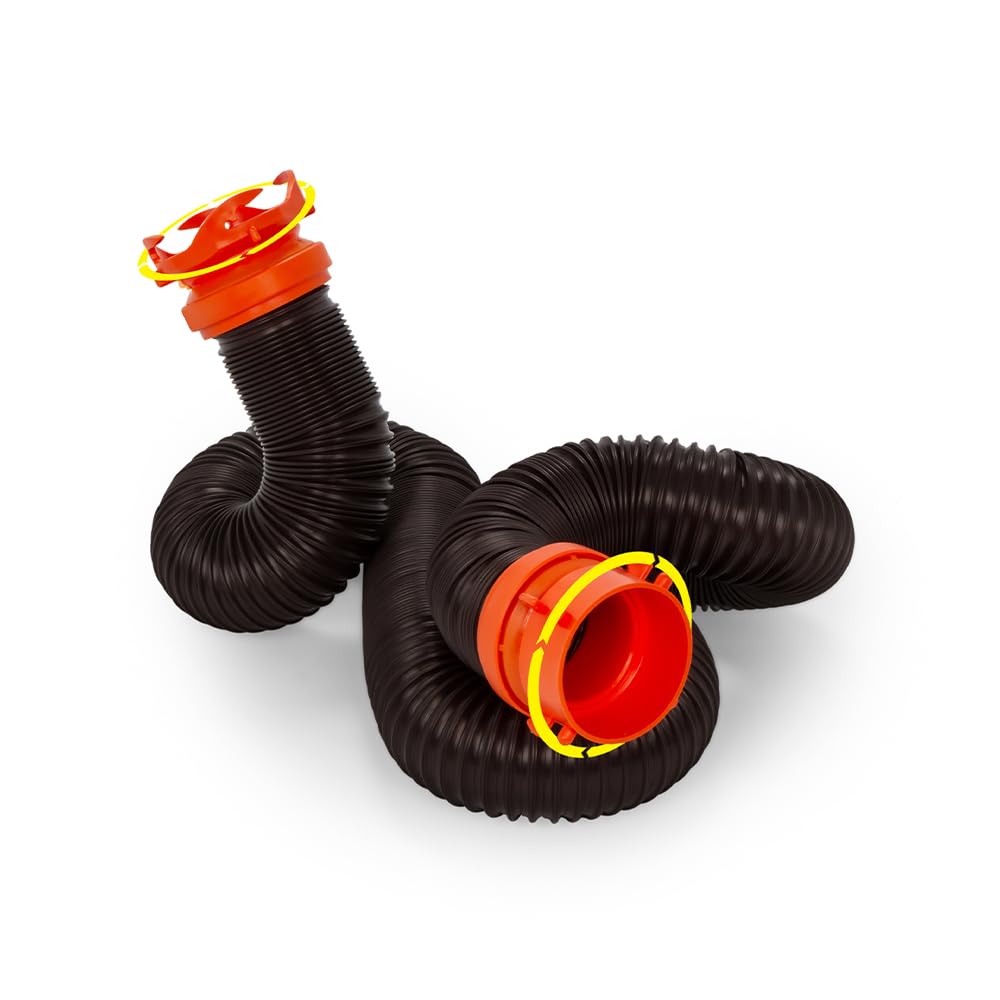 CAMCO 39764 RhinoFLEX Heavy Duty 10ft RV Sewer Hose Extension Kit with Swivel F... RV & Camper