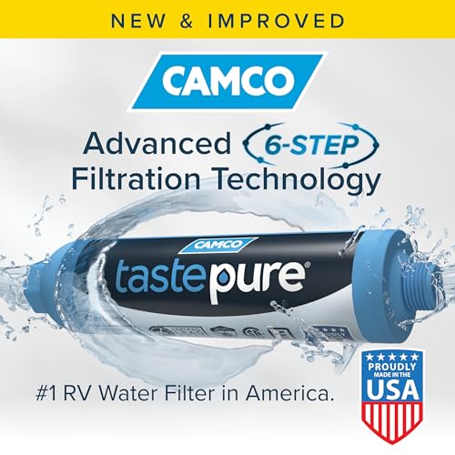 CAMCO 40019 Tastepure XL RV Water Filter - Reliable RV Inline Water Filter with... RV & Camper