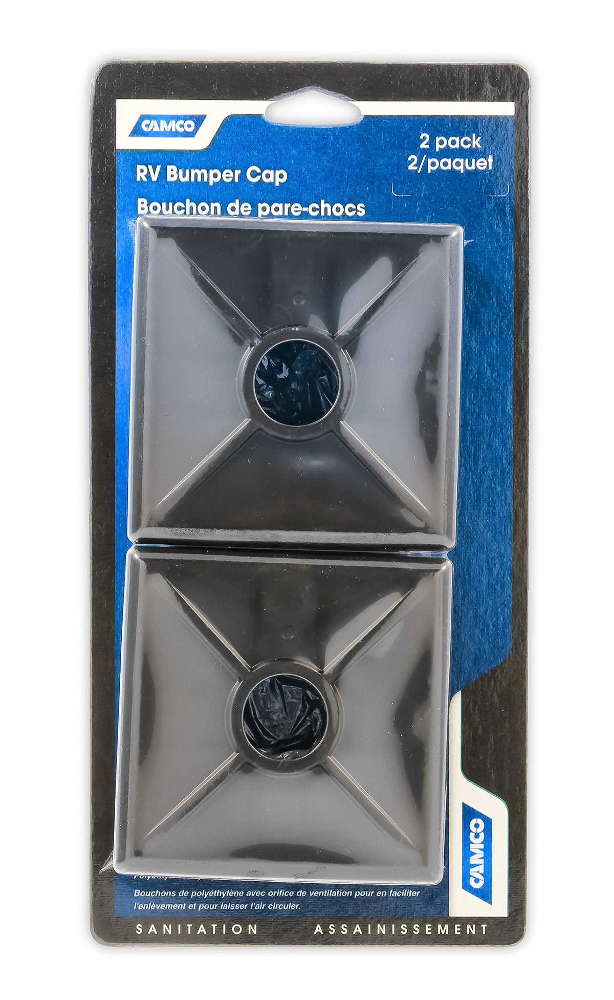 CAMCO 40303 4' BUMPER CAP-BLAK 2/CARD