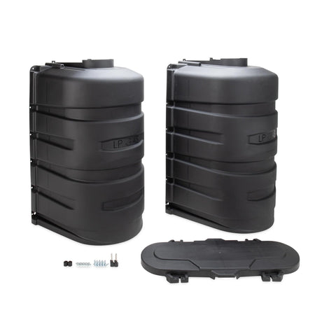 CAMCO 50512 Double RV Propane Tank Cover - 30 lb., Black RV & Camper
