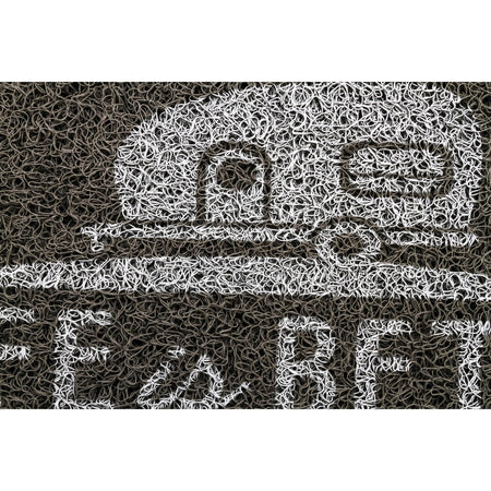 CAMCO 53200 LIBATC SCRUB RUG GREY/WHITE SMAL
