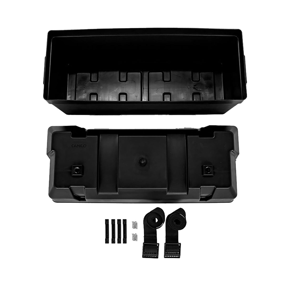 CAMCO 55374 Heavy Duty Double Battery Box with Straps and Hardware - Group GC2 ...