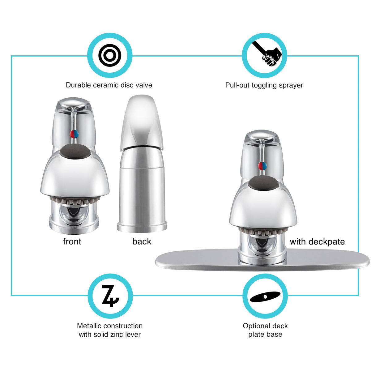 DURA FAUCET DFNMK852CP RV KITCHEN FAUCET CHROME