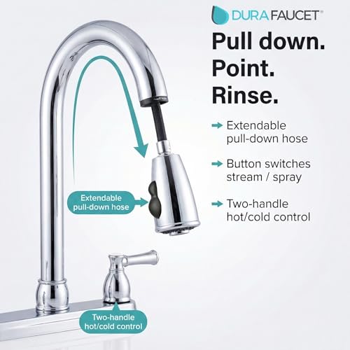DURA FAUCET DFPK350LCP NON-METALLIC DUAL LEVER