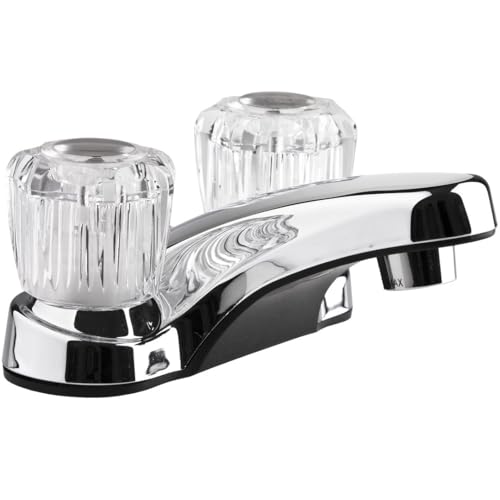 DURA FAUCET DFPL700ACP LAV W/CRYSTAL SCRM POL