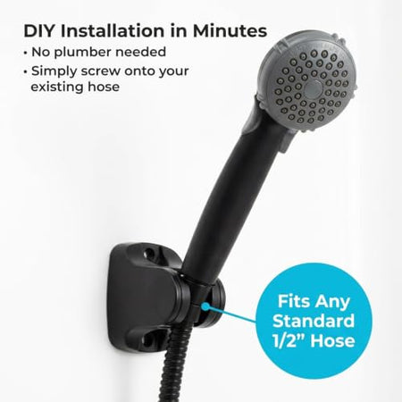 DURA FAUCET DF-SA400-MB RV Handheld Shower Wand (Matte Black) RV & Camper