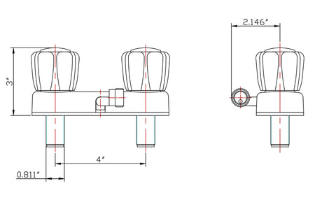 DURA FAUCET SA100A1WT RV SHOWER FAUCET90DEG OUT