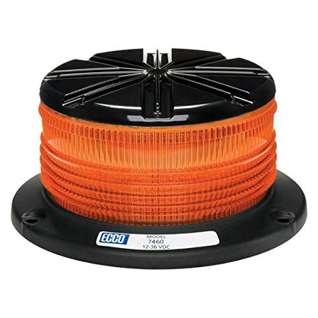 ECCO ELECT 7460A Ecco 7460 Series Profile Led Beacon Light Amber, 3 Bolt/1 Inch Pip...
