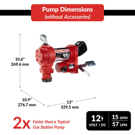 FILL RITE FR1210HA1 12V DC PUMP SUCTION PIPE